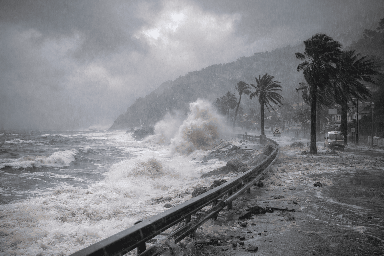Costa da Calábria - tempestades e mar revolto